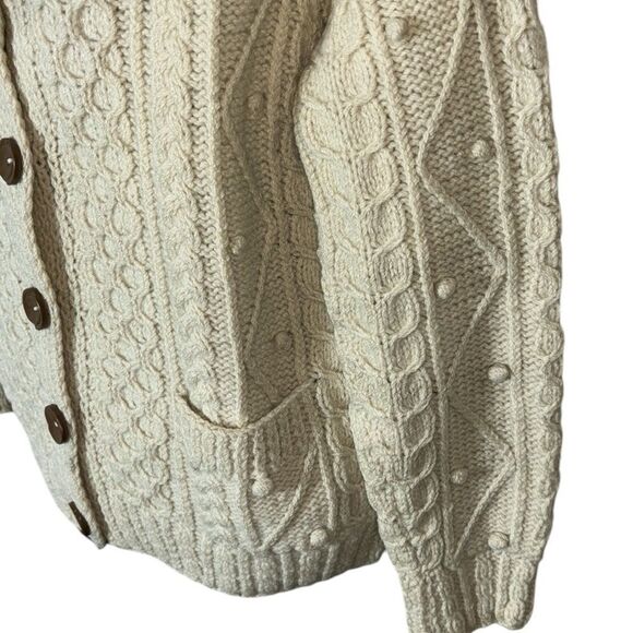 Loch garman fisher knit 100% wool made in Ireland chunky thick knit sweater - Picture 3 of 6